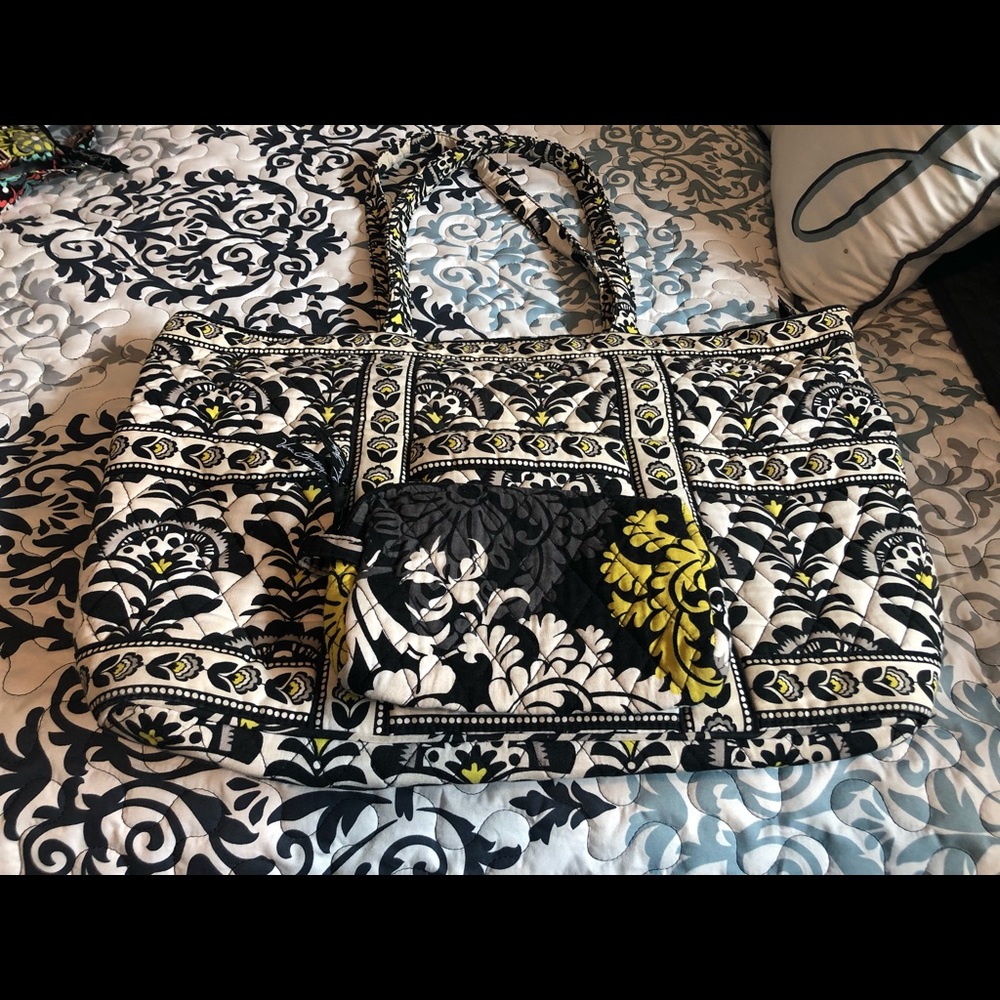 Vera Bradley tote and small makeup bag